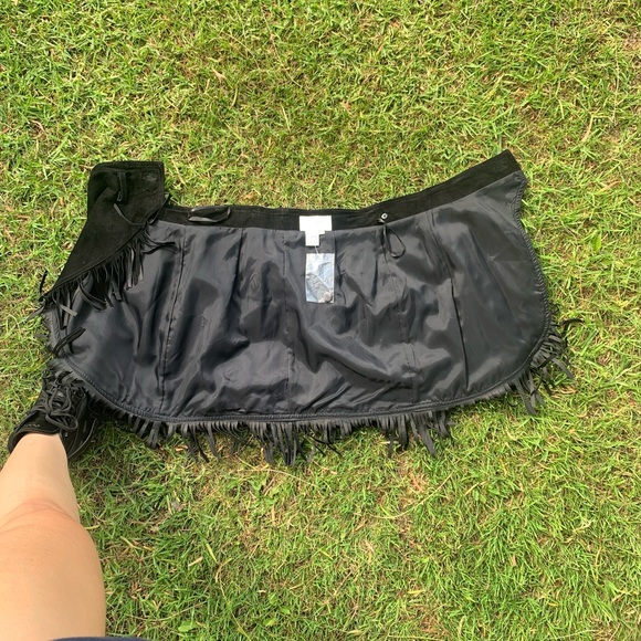 Cache real leather fringe skirt - Picture 8 of 12